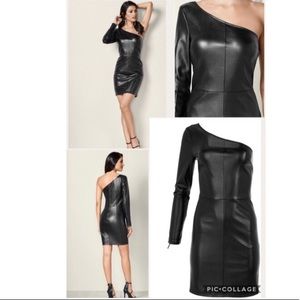 FAUX LEATHER BODYCON DRESS